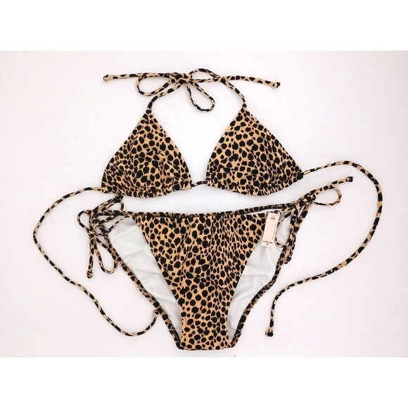 NWT Victoria's Secret Leopard Print Triangle Bikini Sz M - Picture 12 of 12